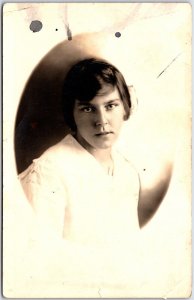 Postcard RPPC c1910s Port Arthur Ontario Studio Photo of Pretty Lady by Burgess