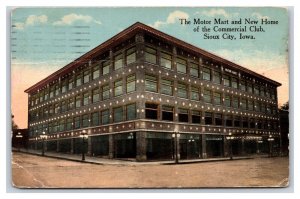 Motor Mart and Commercial Club Sioux City Iowa IA 1914 DB Postcard U1