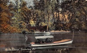 Cumberland Maryland On the Potomac River Boating Scene Vintage Postcard AA59143