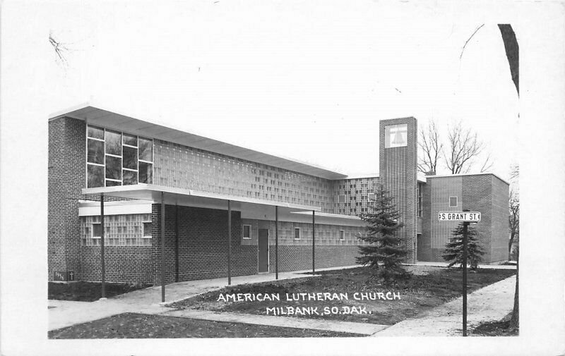 American Lutheran Church Milbank South Dakota RPPC Photo Postcard 11972