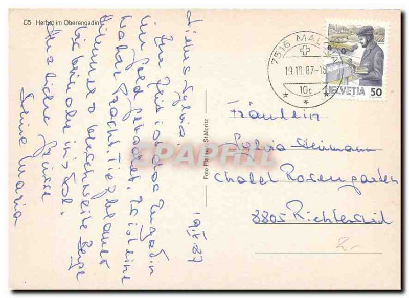 Postcard Modern Herbel im Engadin