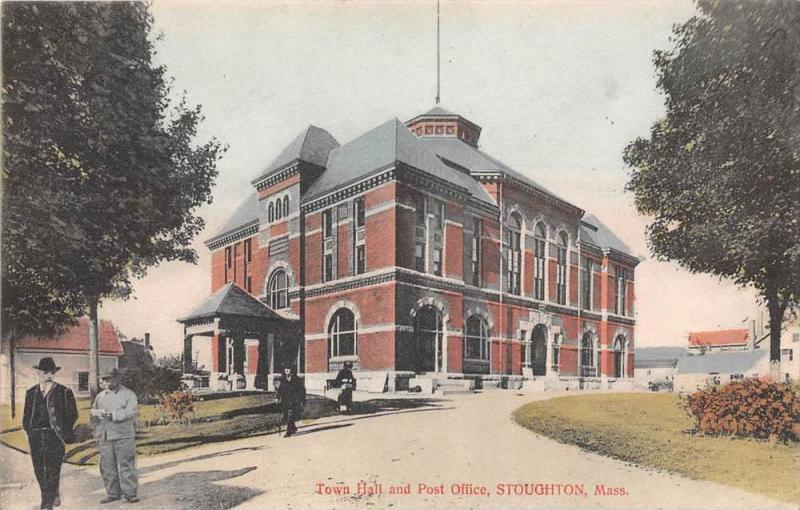 Massachusetts  Stoughton,  Town Hall and Post Office