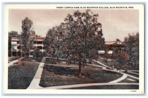 c1940 Front Campus View Blue Mountain College Blue Mountain Mississippi Postcard