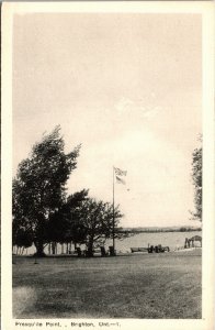 Postcard ON Brighton Lake Ontario Presqu'ile Point in Provincial Park 1940s S100