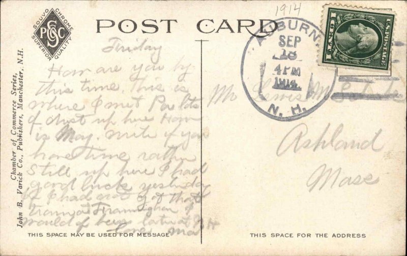 MANCHESTER NH Pavilion Lake Masabesic c1910 Postcard