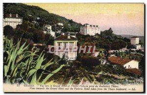 Old Postcard Grasse View to the Grand Hotel and the Victoria & # 39Hotel taki...