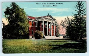 OWATONNA, MN Minnesota ~ Music Hall PILLSBURY ACADEMY   c1910s Postcard