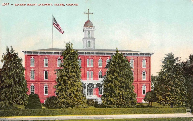 SALEM, Oregon OR   SACRED HEART ACADEMY & HIGH SCHOOL  *TWO*  c1910's Postcards