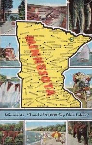 Map Of Minnesota 1956