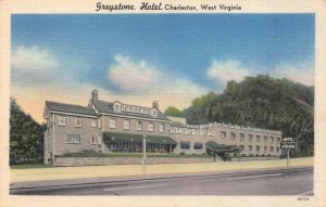 Linen Postcard Greystone Hotel in Charleston, West Virginia~122190