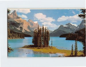 Postcard Maligne Lake Canadian Rockies Canada