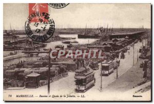 Old Postcard Marseille basins and docks of Joliette