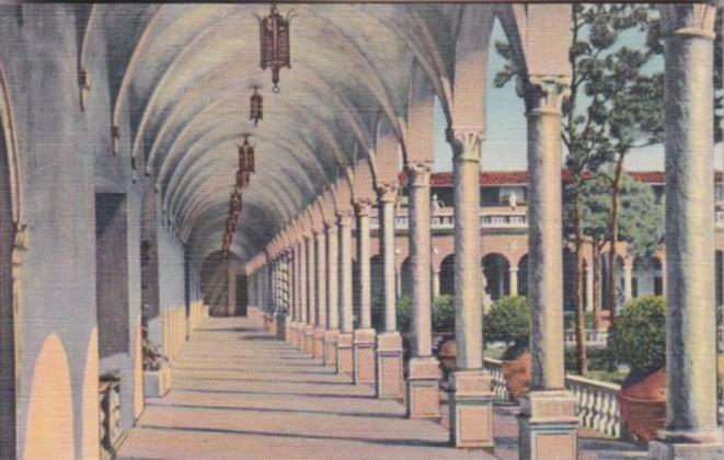 Florida Sarasota Archway Along Inner Court Ringling Art Museum Curteich