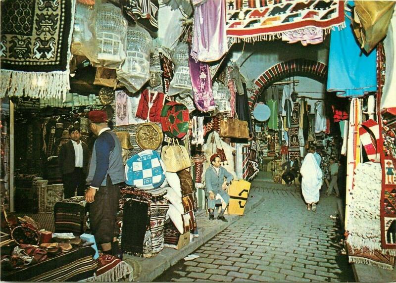 Tunisia Tunis cloth souk market