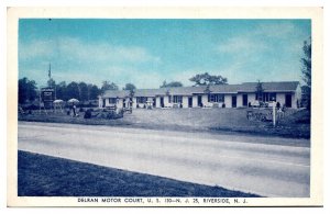 Vintage Delran Motor Court, Riverside, NJ Postcard