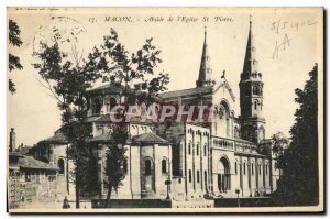 Old Postcard Macon apse of St Peter's Church