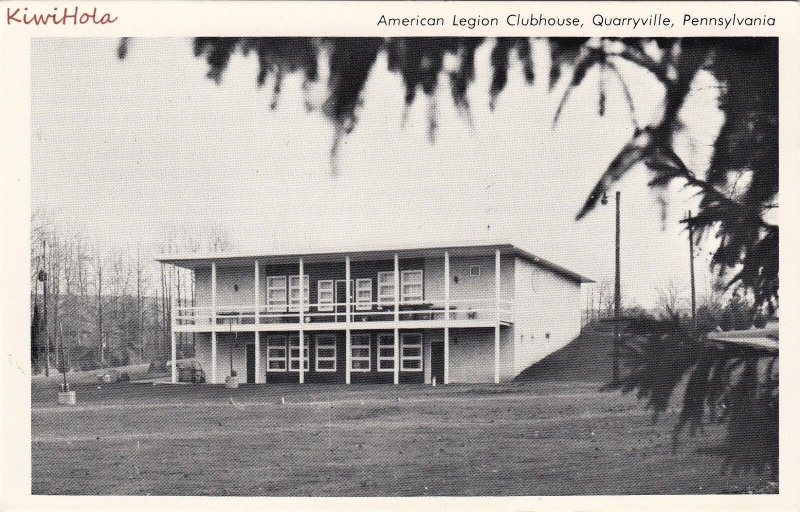 Postcard American Legion Clubhouse Quarryville PA