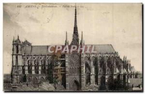 Old Postcard Amiens Cathedral Facade south