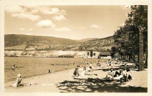 Vintage RPPC Postcard Bathing Beaches Penticton BC Canada Unposted