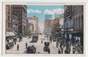 P2567 old very busy postcard shopping district main street buffalo new york