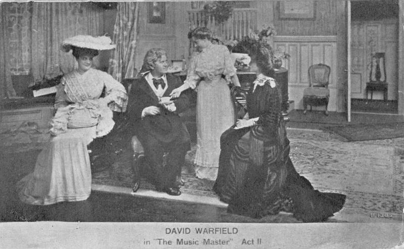 Music Master Play David Warfield and Ladies Antique Postcard J45872