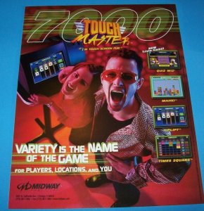 Touch Master 7000 Arcade FLYER Original NOS Video Game Artwork Sheet Vintage
