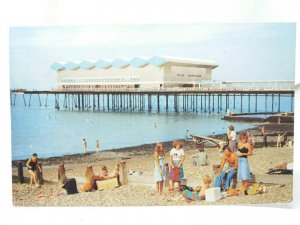 Family Enjoying a day on the Beach by The Pier at Herne Bay Kent 1970s Postcard