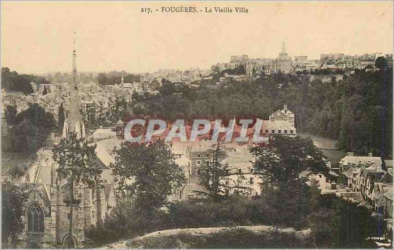 Old Postcard Fougeres (I and V) The Old City