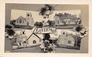 J31/ Plainview Nebraska RPPC Postcard c1910 4View Fancy Church Buildings 294