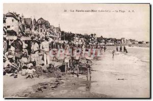 Old Postcard La Baule Sea Loire Inf The Beach