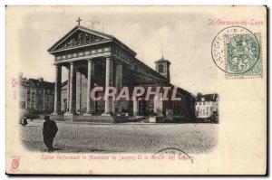 Saint Germain en Laye Old Postcard Eglsie containing the mausoleum of Jacques...