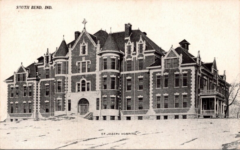 Postcard St. Joseph Hospital in South Bend, Indiana~138677