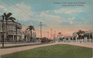 Postcard Lines Street at Vedado Habana Cuba