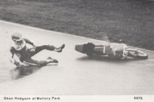 Dead Hodgson Mallory Park Motor Race Racing Crash Disaster Motorcycle Postcard