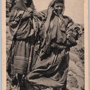 c1930s Libya Bedouin Arab Women Smile Young Lady Girl Libia Nogare Armetti A191