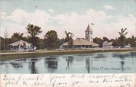 New York Ithaca View Of Renwick From Pier 1907