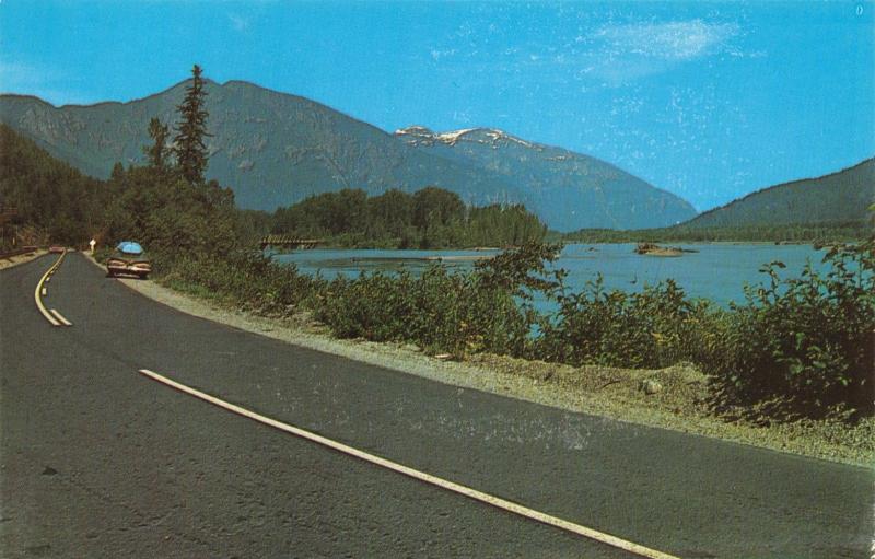 Prince Rupert British Columbia~Highway 16-Skeena River POSTCARD 1960s