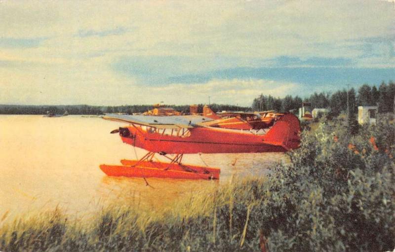 Anchorage Alaska Lake Hood Airplane Vintage Postcard K83169