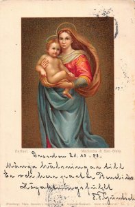 Art Madonna di San Sisto by Raffael 1900 vintage postcard