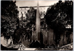 Tivoli - Facciata Della Villa D'Este Italy Fountain Real Photo RPPC Postcard