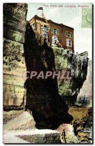 Great Britain Great Britain Brighton Old Postcard The Cliffs and Landslip