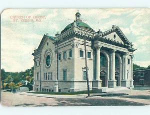 Divided-Back CHURCH SCENE St. Saint Joseph Missouri MO p5304