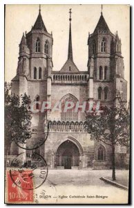 Old Postcard Dijon Church Cathedrale Saint Benigne