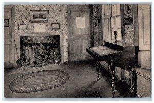 The Den Longfellow's Old Home Interior Fireplace View Portland Maine ME Postcard 