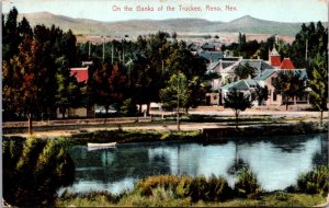 Postcard On The Banks of the Truckee River in Reno, Nevada