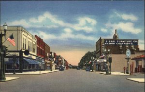 Austin Minnesota MN Main Street Scene Linen Vintage Postcard