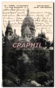 Old Postcard Paris The Sacre Coeur and Montmartre