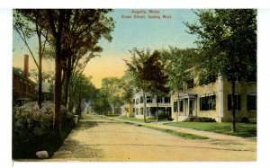 ME - Augusta. Green Street looking West 