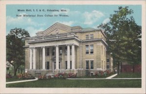 Postcard Music Hall II&and C Columbus MS Mississippi State College Women