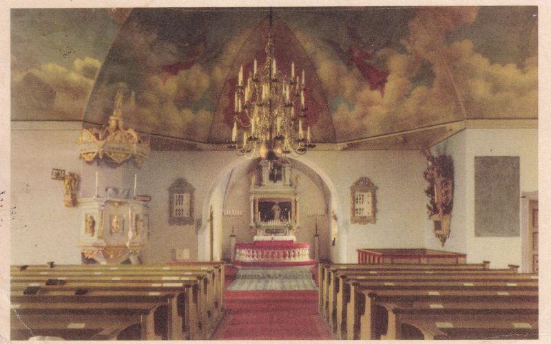 Lerums Kyrka Swedish Church Postcard